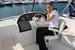 Nautilus Yachting booking manager on theTrawler's flybridge 