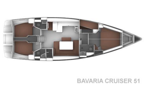Cruiser 51 Layoout - 5 cabins