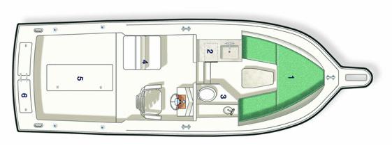 Boat fishing in Croatia - Albemarle - layout