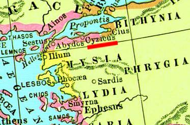 The history of tuna fishing - Map of the Aegean world c. 800-600 BC