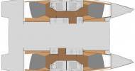 Astrea 42 - 4 cabin layout