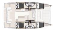 Motor catamaran Bali 4.3 MY - Cabin layout