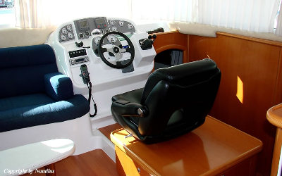 Lagoon Power 44 - power catamaran charter Croatia  - helm station and directors chair