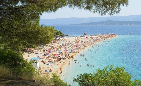 Spiaggia Zlatni rat, Bol, isola di Brac