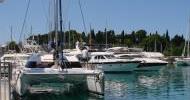 Catamarans in charter base