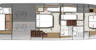 Accomodation deck layout - Prestige 520 F