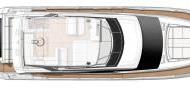 Prestige 520 Fly main deck layout