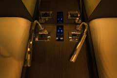 Beleuchtungs-Details Leselampen und Lichtsteuerung bequem am Bett.